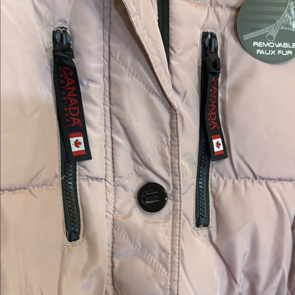 Canada Weathergear Pink Knee-length Puffer Jacket w/ Removable Pho-Fur - Picture 5 of 12
